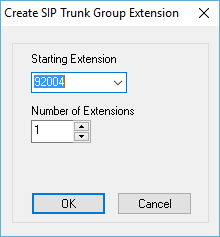 Create SIP Trunk Group